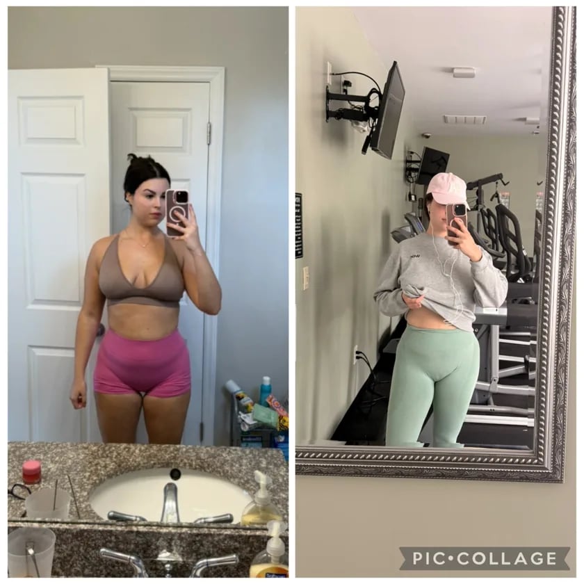 Gabriela J. before and after transformation